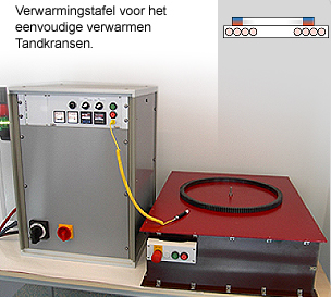 Bild: Generator und Anw&auml;rmtisch f&uuml;r einen Zahnkranz